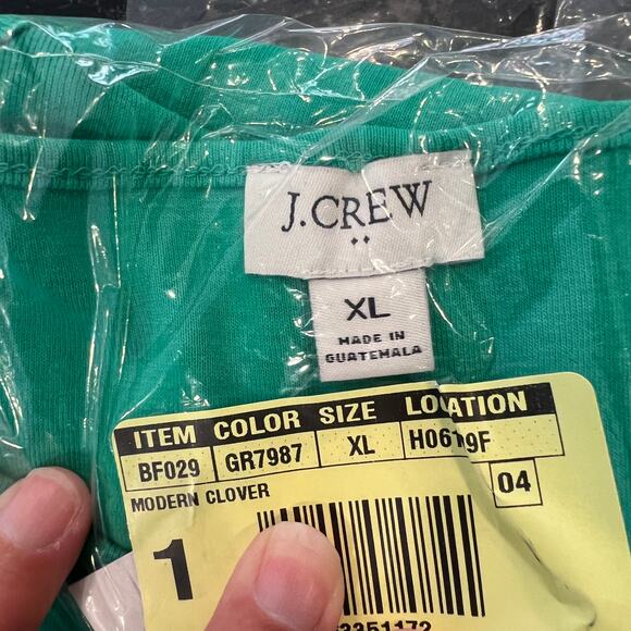 NWT J. Crew Green Clover Shell Tank Top - SIZE MEDIUM - Picture 5 of 8